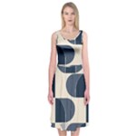 A Minimalist Pattern With Simple Lines And Shapes, Creating A Clean And Modern Aesthetic 04 Midi Sleeveless Dress