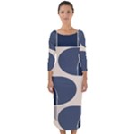 A Minimalist Pattern With Simple Lines And Shapes, Creating A Clean And Modern Aesthetic 04 Quarter Sleeve Midi Bodycon Dress