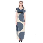 A Minimalist Pattern With Simple Lines And Shapes, Creating A Clean And Modern Aesthetic 04 Short Sleeve Maxi Dress