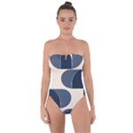 A Minimalist Pattern With Simple Lines And Shapes, Creating A Clean And Modern Aesthetic 04 Tie Back One Piece Swimsuit