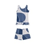 A Minimalist Pattern With Simple Lines And Shapes, Creating A Clean And Modern Aesthetic 04 Kids  Boyleg Swimsuit