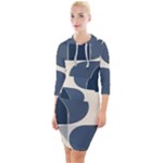 A Minimalist Pattern With Simple Lines And Shapes, Creating A Clean And Modern Aesthetic 04 Quarter Sleeve Hood Bodycon Dress