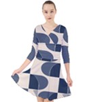 A Minimalist Pattern With Simple Lines And Shapes, Creating A Clean And Modern Aesthetic 04 Quarter Sleeve Front Wrap Dress