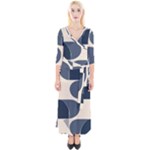 A Minimalist Pattern With Simple Lines And Shapes, Creating A Clean And Modern Aesthetic 04 Quarter Sleeve Wrap Maxi Dress