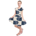 A Minimalist Pattern With Simple Lines And Shapes, Creating A Clean And Modern Aesthetic 04 Kids  Short Sleeve Dress