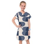 A Minimalist Pattern With Simple Lines And Shapes, Creating A Clean And Modern Aesthetic 04 Kids  Drop Waist Dress