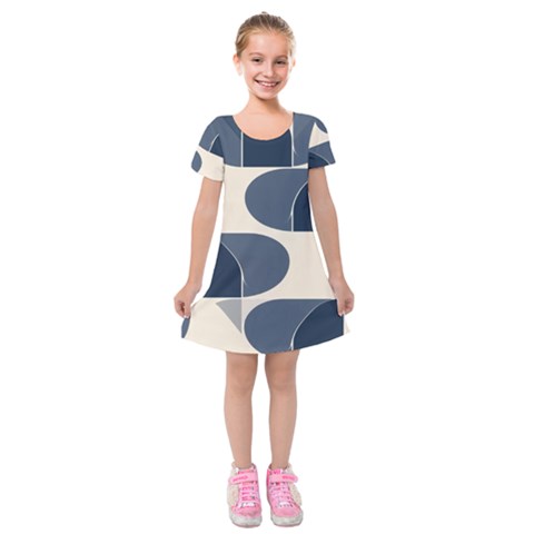 A Minimalist Pattern With Simple Lines And Shapes, Creating A Clean And Modern Aesthetic 04 Kids  Short Sleeve Velvet Dress from ArtsNow.com