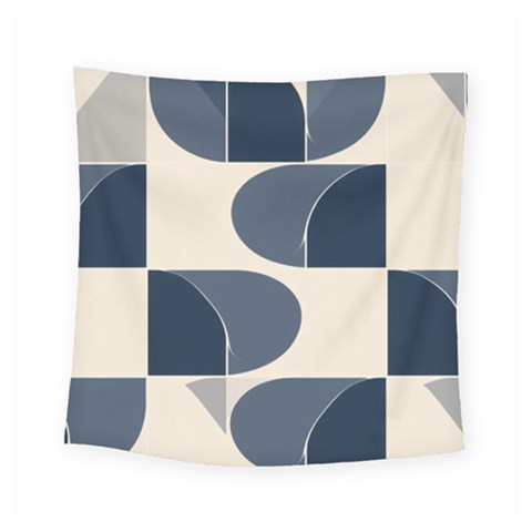 A Minimalist Pattern With Simple Lines And Shapes, Creating A Clean And Modern Aesthetic 04 Square Tapestry (Small) from ArtsNow.com