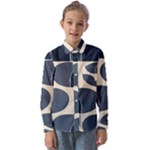 A Minimalist Pattern With Simple Lines And Shapes, Creating A Clean And Modern Aesthetic 04 Kids  Long Sleeve Shirt