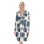 A Minimalist Pattern With Simple Lines And Shapes, Creating A Clean And Modern Aesthetic 04 Long Sleeve Velvet Front Wrap Dress