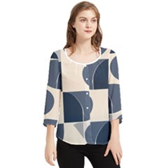 Chiffon Quarter Sleeve Blouse 