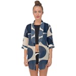 A Minimalist Pattern With Simple Lines And Shapes, Creating A Clean And Modern Aesthetic 04 Open Front Chiffon Kimono