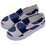 A Minimalist Pattern With Simple Lines And Shapes, Creating A Clean And Modern Aesthetic 04 Kids  Canvas Slip Ons