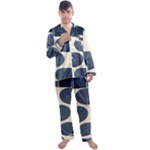 A Minimalist Pattern With Simple Lines And Shapes, Creating A Clean And Modern Aesthetic 04 Men s Long Sleeve Satin Pajamas Set