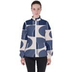 A Minimalist Pattern With Simple Lines And Shapes, Creating A Clean And Modern Aesthetic 04 Women s High Neck Windbreaker