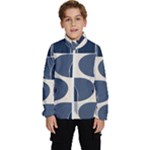 A Minimalist Pattern With Simple Lines And Shapes, Creating A Clean And Modern Aesthetic 04 Kids  High Neck Windbreaker