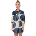 A Minimalist Pattern With Simple Lines And Shapes, Creating A Clean And Modern Aesthetic 04 Half Sleeve Chiffon Kimono