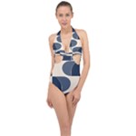 A Minimalist Pattern With Simple Lines And Shapes, Creating A Clean And Modern Aesthetic 04 Halter Front Plunge Swimsuit