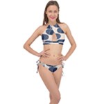 A Minimalist Pattern With Simple Lines And Shapes, Creating A Clean And Modern Aesthetic 04 Cross Front Halter Bikini Set