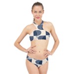 A Minimalist Pattern With Simple Lines And Shapes, Creating A Clean And Modern Aesthetic 04 High Neck Bikini Set