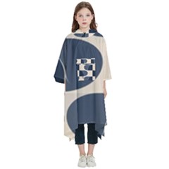 A Minimalist Pattern With Simple Lines And Shapes, Creating A Clean And Modern Aesthetic 04 Kids  Hooded Rain Ponchos from ArtsNow.com