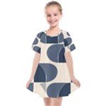 A Minimalist Pattern With Simple Lines And Shapes, Creating A Clean And Modern Aesthetic 04 Kids  Smock Dress