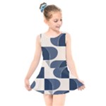 A Minimalist Pattern With Simple Lines And Shapes, Creating A Clean And Modern Aesthetic 04 Kids  Skater Dress Swimsuit