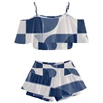 A Minimalist Pattern With Simple Lines And Shapes, Creating A Clean And Modern Aesthetic 04 Kids  Off Shoulder Skirt Bikini