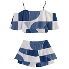 Kids  Off Shoulder Skirt Bikini 