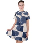 A Minimalist Pattern With Simple Lines And Shapes, Creating A Clean And Modern Aesthetic 04 Short Sleeve Shoulder Cut Out Dress 