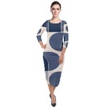 A Minimalist Pattern With Simple Lines And Shapes, Creating A Clean And Modern Aesthetic 04 Quarter Sleeve Midi Velour Bodycon Dress