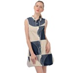 A Minimalist Pattern With Simple Lines And Shapes, Creating A Clean And Modern Aesthetic 04 Sleeveless Shirt Dress