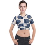 A Minimalist Pattern With Simple Lines And Shapes, Creating A Clean And Modern Aesthetic 04 Short Sleeve Cropped Jacket