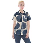 A Minimalist Pattern With Simple Lines And Shapes, Creating A Clean And Modern Aesthetic 04 Women s Short Sleeve Pocket Shirt