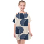 A Minimalist Pattern With Simple Lines And Shapes, Creating A Clean And Modern Aesthetic 04 Kids  One Piece Chiffon Dress