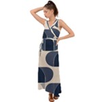 A Minimalist Pattern With Simple Lines And Shapes, Creating A Clean And Modern Aesthetic 04 V-Neck Chiffon Maxi Dress