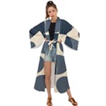 A Minimalist Pattern With Simple Lines And Shapes, Creating A Clean And Modern Aesthetic 04 Maxi Kimono