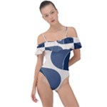 A Minimalist Pattern With Simple Lines And Shapes, Creating A Clean And Modern Aesthetic 04 Frill Detail One Piece Swimsuit