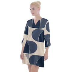 Open Neck Shift Dress 