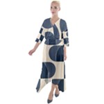 A Minimalist Pattern With Simple Lines And Shapes, Creating A Clean And Modern Aesthetic 04 Quarter Sleeve Wrap Front Maxi Dress