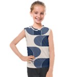 A Minimalist Pattern With Simple Lines And Shapes, Creating A Clean And Modern Aesthetic 04 Kids  Mesh Tank Top