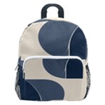 A Minimalist Pattern With Simple Lines And Shapes, Creating A Clean And Modern Aesthetic 04 Kids  Age 5-10 Lightweight School Backpack with Side Pockets