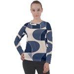 A Minimalist Pattern With Simple Lines And Shapes, Creating A Clean And Modern Aesthetic 04 Women s Long Sleeve Raglan T-Shirt