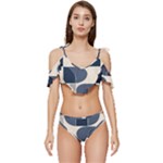 A Minimalist Pattern With Simple Lines And Shapes, Creating A Clean And Modern Aesthetic 04 Ruffle Edge Tie Up Bikini Set	