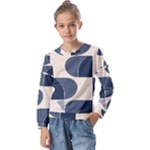 A Minimalist Pattern With Simple Lines And Shapes, Creating A Clean And Modern Aesthetic 04 Kids  Long Sleeve T-Shirt with Frill 