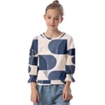 A Minimalist Pattern With Simple Lines And Shapes, Creating A Clean And Modern Aesthetic 04 Kids  Cuff Sleeve Top