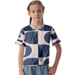 A Minimalist Pattern With Simple Lines And Shapes, Creating A Clean And Modern Aesthetic 04 Kids  Cuff Sleeve Scrunch Bottom T-Shirt