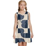 A Minimalist Pattern With Simple Lines And Shapes, Creating A Clean And Modern Aesthetic 04 Kids  Sleeveless Tiered Mini Dress