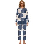 A Minimalist Pattern With Simple Lines And Shapes, Creating A Clean And Modern Aesthetic 04 Womens  Long Sleeve Lightweight Pajamas Set