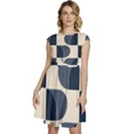 A Minimalist Pattern With Simple Lines And Shapes, Creating A Clean And Modern Aesthetic 04 Cap Sleeve High Waist Dress